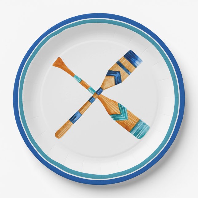 Nautical Oars Paper Plate (Front)