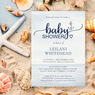 Nautical Ocean Baby Shower Invitation