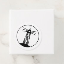 Nautical Ocean Beacon Lighthouse Striped Art