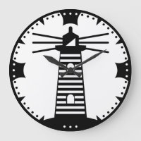 Nautical Ocean Beacon Lighthouse Striped Art
