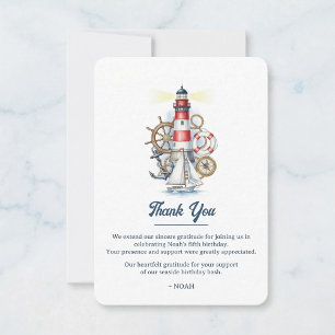 Nautical Ocean Beacon  Thank You Card