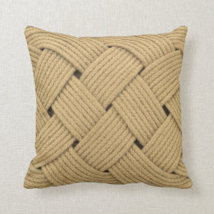 Nautical Ocean Plait Rope Knot Yacht Deck Cushion