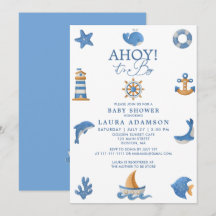 Nautical Ocean Sailor Ahoy It’s a Boy Baby Shower