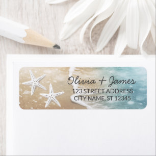 Nautical Ocean Starfish Beach Sand Return Address