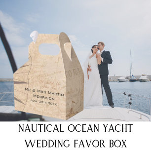 Nautical Ocean Yacht Wedding Favour Box
