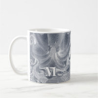 Nautical Octopus Coastal Beach House Monogram