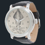 Nautical Octopus Personalised Monogram Watch<br><div class="desc">A custom watch featuring a vintage style octopus and Roman numeral time face. On either side of the octopus is a spot for your first and last name initial.</div>