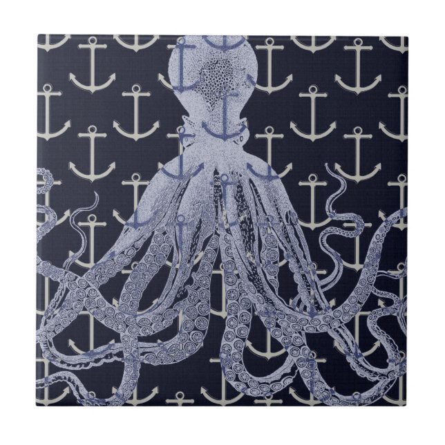 Nautical Octopus Tile (Front)
