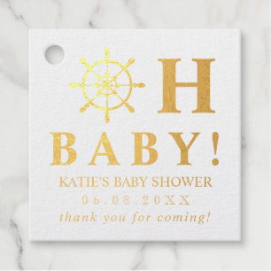Nautical Oh Baby! Baby Shower Thank You Favour Tags