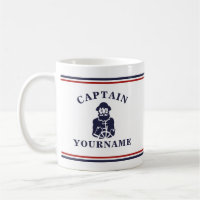 Nautical Old Scruff Captain Personalised Block Mug