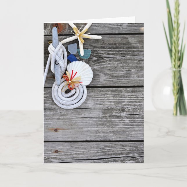 Nautical Ornament on the Pier Card (Front)