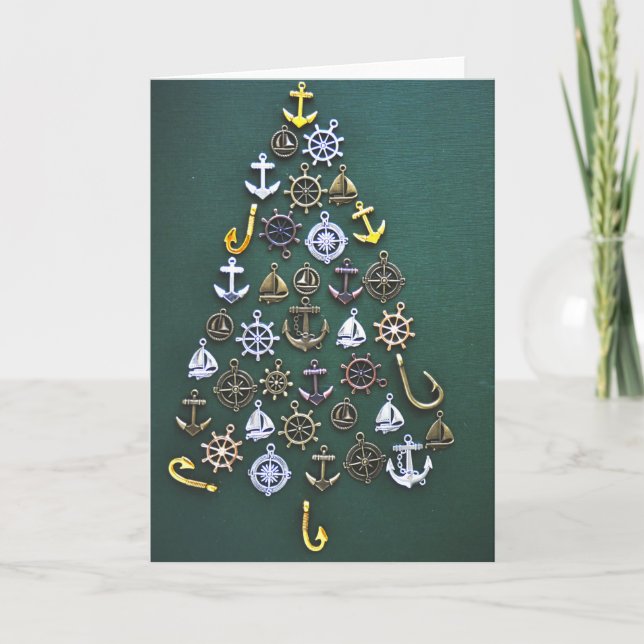 Nautical Ornament Tree Card (Front)