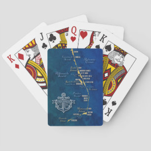 Nautical Outer Banks Map Playing Cards