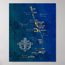 Nautical Outer Banks Map