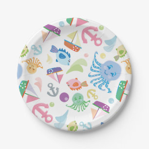 Nautical paper plate