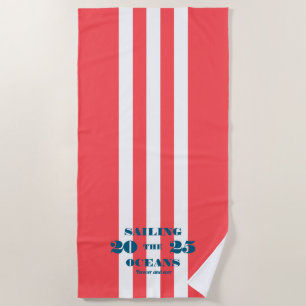 Nautical Party Beach Towel