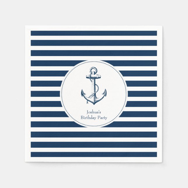 Nautical Party Napkins (Front)