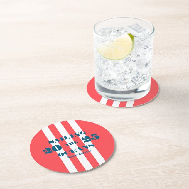 Nautical Party Paper Coaster (Insitu)