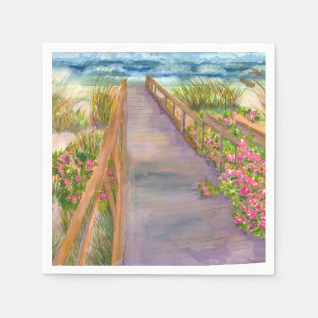 Nautical -Path to the Sea Cocktail Napkin (Front)