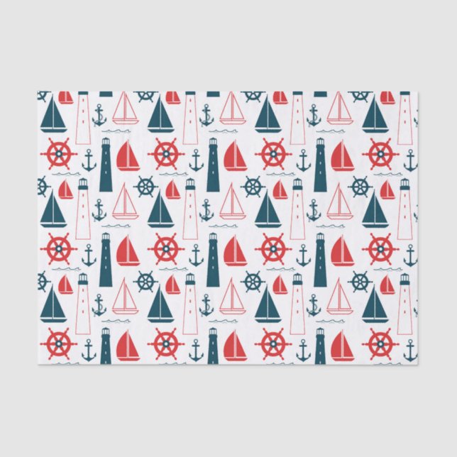 Nautical Patriot Tissue Paper (Front)