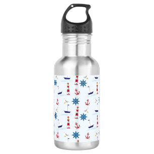 Nautical Pattern 532 Ml Water Bottle