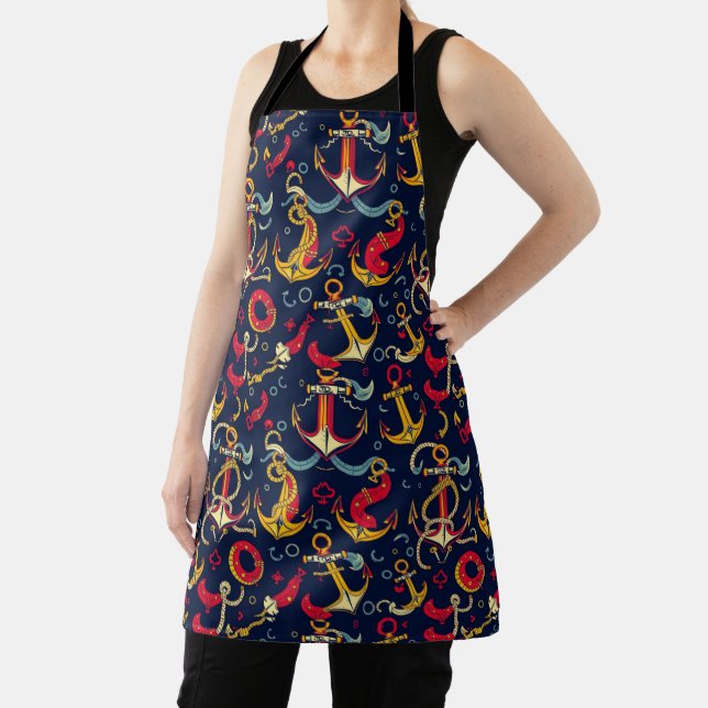 Nautical Pattern Apron (Insitu)