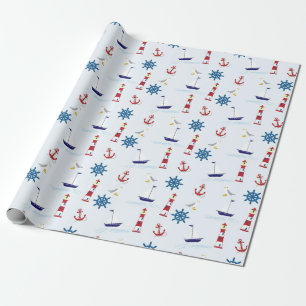 Nautical Pattern Boat Art Nautical Art Pattern Des Wrapping Paper