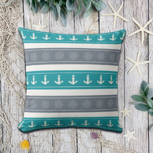 Nautical Pattern Boat Elements Cushion