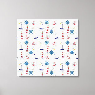 Nautical Pattern Canvas Print