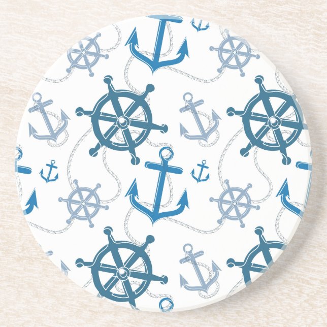 Nautical pattern coaster (Front)
