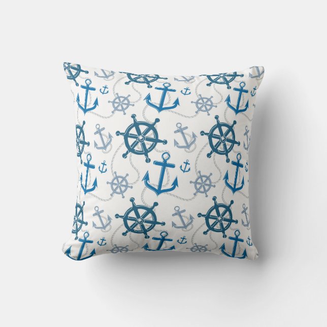 Nautical pattern cushion (Front)