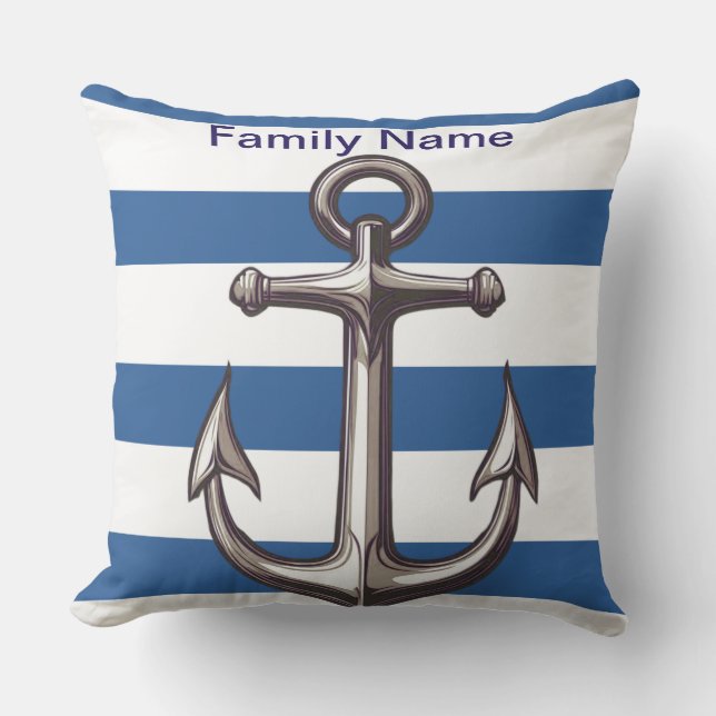 Nautical pattern  cushion (Front)