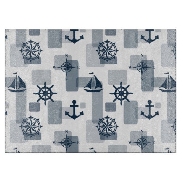 Nautical pattern cutting board (Front)