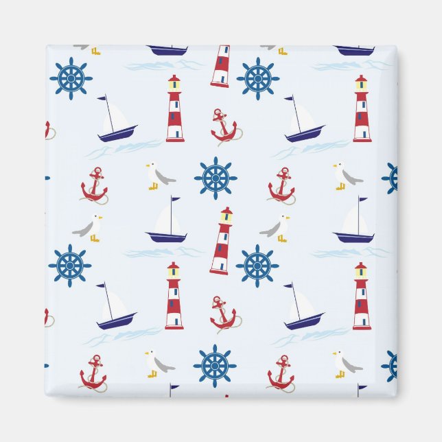 Nautical Pattern Magnet (Front)
