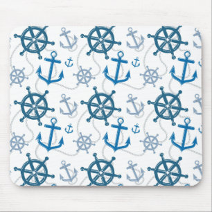 Nautical pattern mouse mat