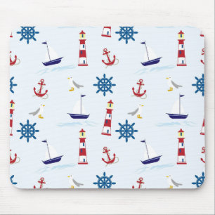 Nautical Pattern Mouse Mat