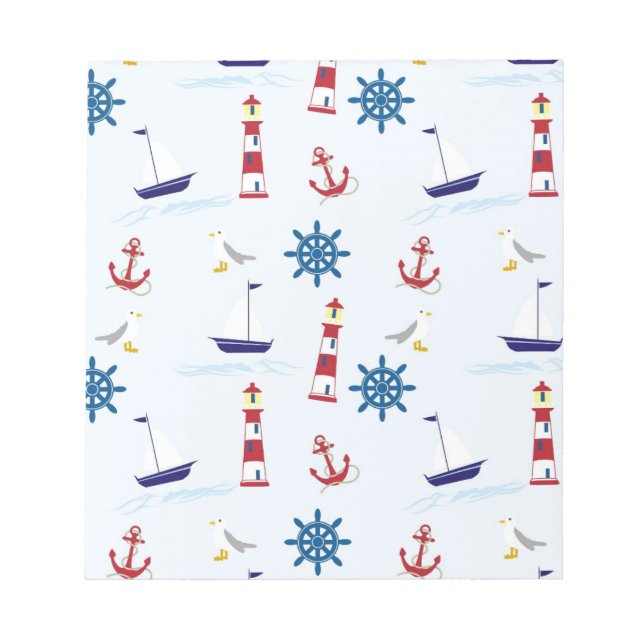 Nautical Pattern Notepad (Front)