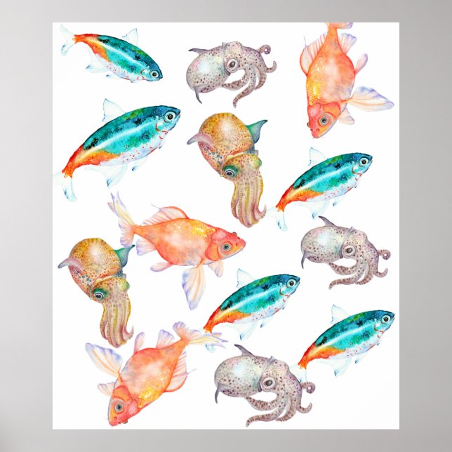 Nautical pattern poster (Front)