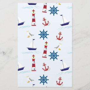 Nautical Pattern Stationery