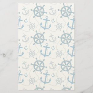 Nautical pattern stationery