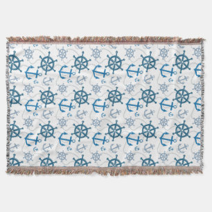 Nautical pattern throw blanket