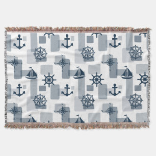 Nautical pattern throw blanket