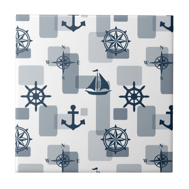 Nautical pattern tile (Front)