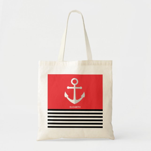 Nautical Pattern Tote Bag (Front)