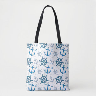 Nautical pattern tote bag