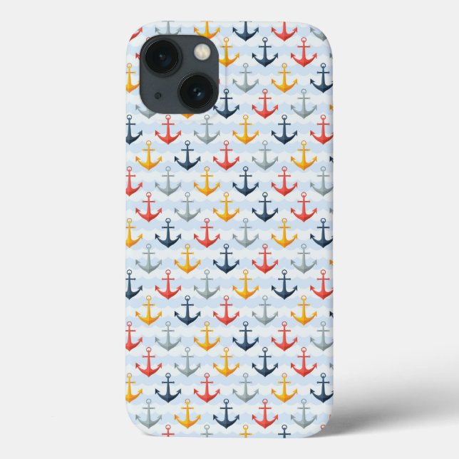 Nautical Pattern with Anchors Case-Mate iPhone Case (Back)