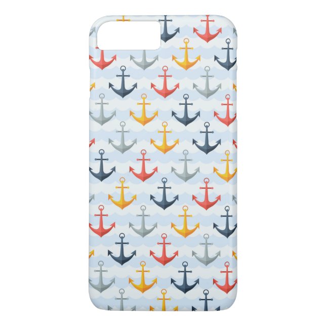 Nautical Pattern with Anchors Case-Mate iPhone Case (Back)
