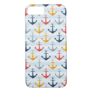 Nautical Pattern with Anchors iPhone 8/7 Case
