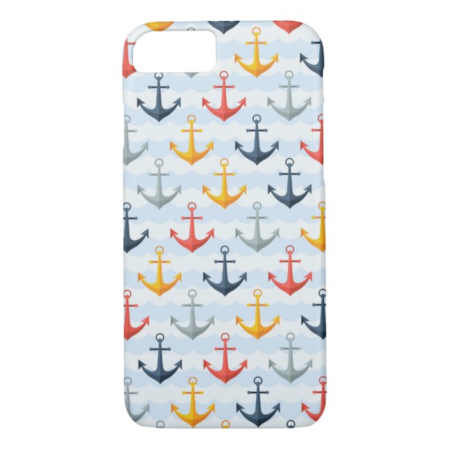 Nautical Pattern with Anchors Case-Mate iPhone Case (Back)