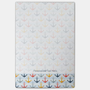 Nautical Pattern with Anchors Post-it Notes